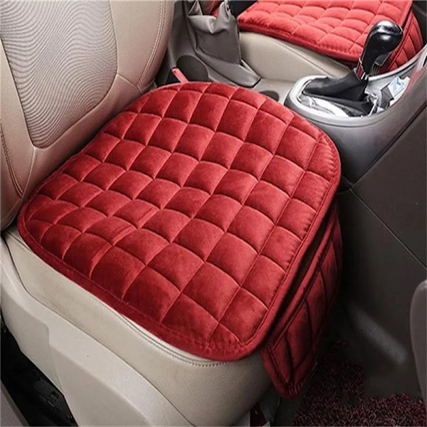 Universa Bil Sittplats Täckning Andas Pu Läder Pad Mat För Auto Stol Stol Kudde Auto Tillbehör beige Artificial Plush