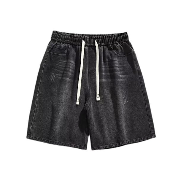 Denim Shorts, Miesten Shortsit, Kesän Ohut Malli, Löysä Lahje Amerikkalainen Trendi, Monipuoliset Casual Viisipistehousut Retro Blue M