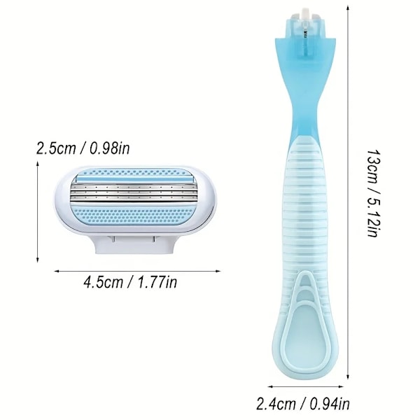 Hög Kvalitet Säkerhet Razor Blade Kvinna Skönhet Bikini Hårborttagning Rakning Set Kvinna Venus Shaver Ersättning Huvud 1 handle  4 blades