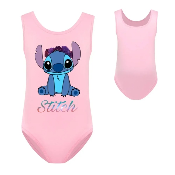 Disney Cute Cartoon Stitch Girls Mode Casual Mångsidig tecknad baddräkt Barnkläder Barnbaddräkt A 140CM