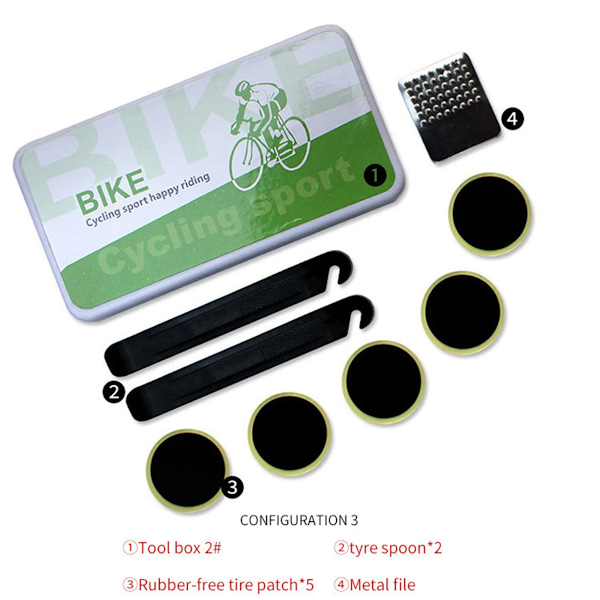 Bicycle Flat Tire Repair Kit Tool Set 48pcs Portable Rubber Fetal Repair Tools bike Inner Tube Puncture Patch Repair Tools Yellow