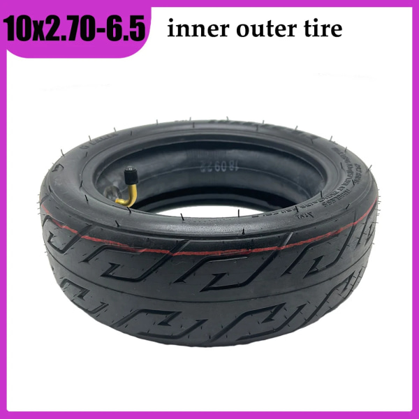 10x2,70-6,5 däck pneumatisk innerrör yttre däck för elektrisk skoter 10 tums hjuldelar inner tube