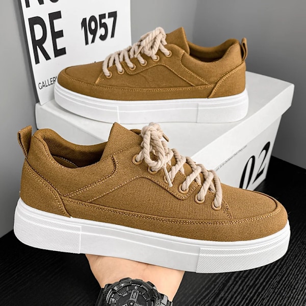 Ny Designer Mænds Casual Sneakers Tjock-Soled Vulkaniserede Sko Mærker Mænd Sport Åndbar Running Skateboard Træning Sho Sho Er brown 41