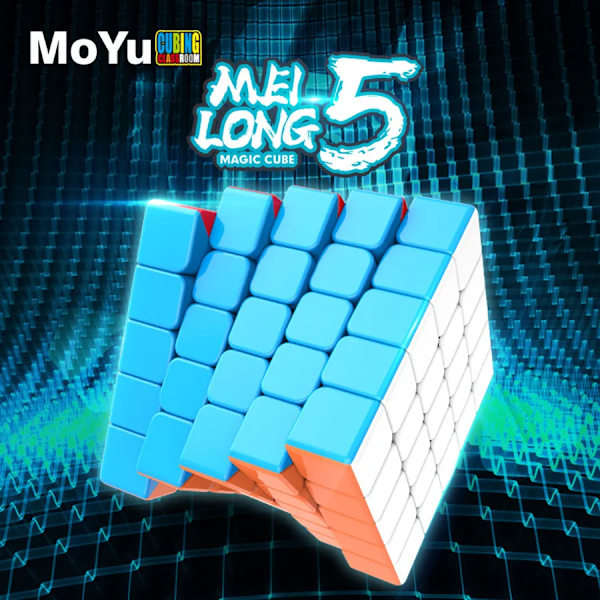 Moyu Meilong 5x5 Sort/Stickerless Magisk Terning Professionel Hastighed Fidget Legetøj Meilong 5*5 Cubo Magico Puslespil Stressaflastende Legetøj Set 25