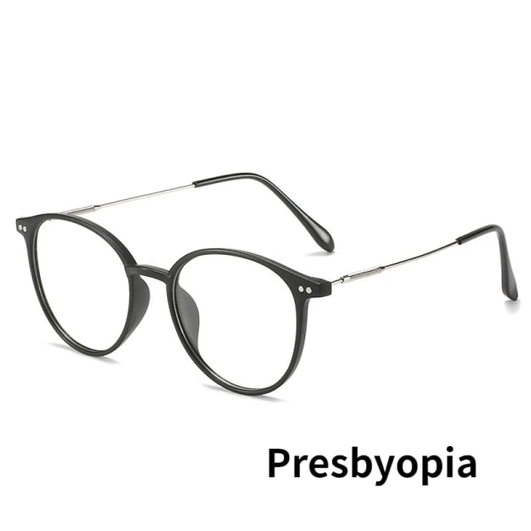 Intelligenta multifokala läsglasögon Vintage Blue Light Blocking Recept Presbyopia Glasögon Färdiga Near Far Eyewear presbyopia-black