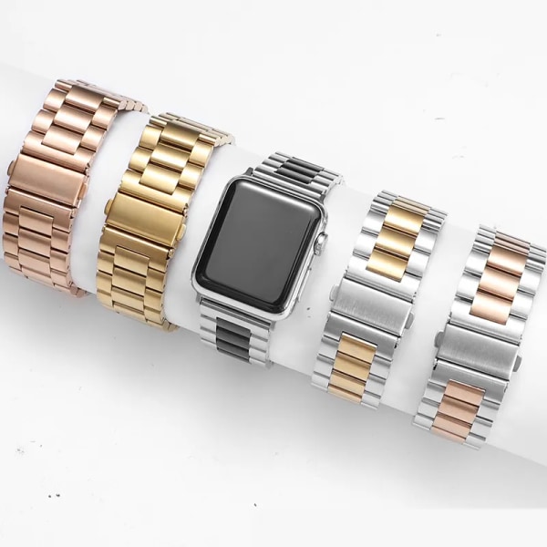 Metallrem för Apple Watch Ultra 49mm 8 7 45mm 41mm Rostfritt stål Smartwatch Armband för iWatch 6 5 4 SE 44mm 42mm 38 40mm Blue