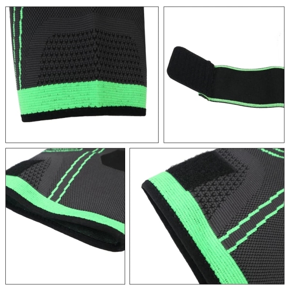 1 st Knäskydd Hängslen Sportstöd Knäskydd Herr Kvinnor för Artrit Ledskydd Fitness Kompressionsärm 1 Piece Green XL