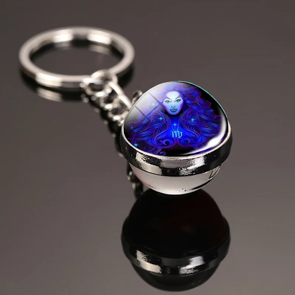 Fashion Key Chain 12 Constellations Creative Key Chain 12 Constellation - Creative 12 Creative Aquarian luminous