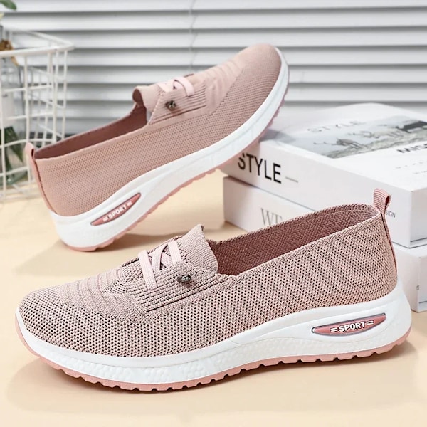 2024 Kvinde Sneakers Platform Sko Kvinde Strik Casual Sport Sko Dame Udendørs Vulkaniserede Zapatillas Mujer Running Sho Er GRAY 39