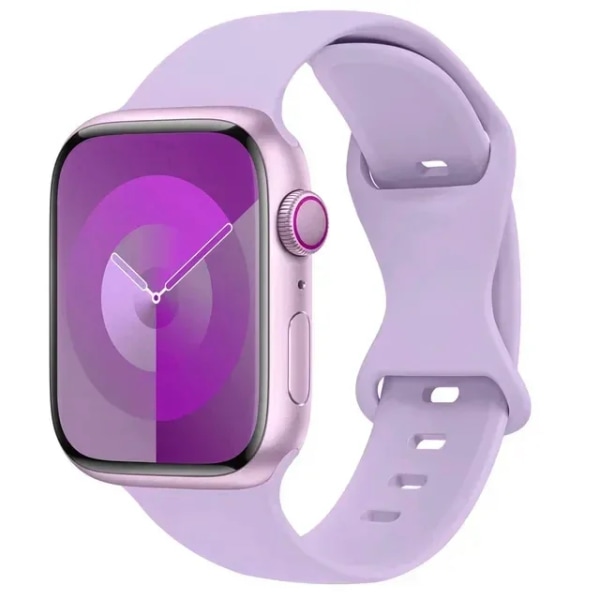 Silikonrem för Apple Watch -band 44mm 41mm 45mm 40mm 49mm 42mm 38mm Sportarmband correa iwatch Series Ultra 8 7 se 6 5 4 3 48 light purple 42 44 45 49 mm M-L