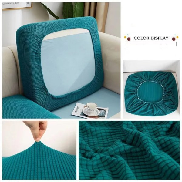 Tjocka elastiskt cover för vardagsrum Enfärgad möbelskydd Soffa Cover överdrag avtagbara sofföverdrag Color 6 Backrest Cover