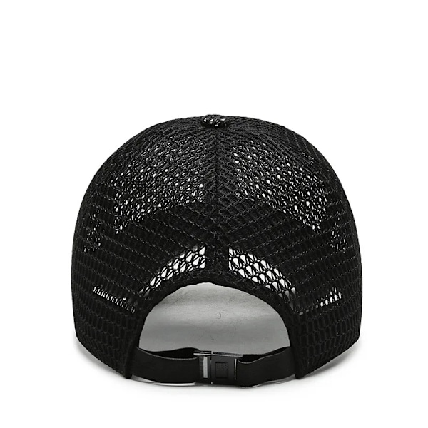 Kesä Unisex Miesten kalastus Baseball Caps Naiset Hengittävä Mesh Snapback Hatut Musta Casual urheilu Hatut Cap Black Adjustable