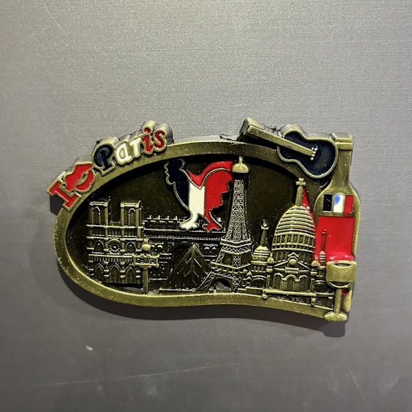 3D Metal Køleskabsmagneter Frankrig Paris USA Singapore Italien Schweiz Hong Kong Scenic Turisme Souvenir IV Paris