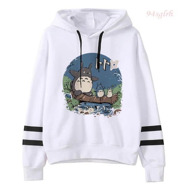 Totoro Kawaii Luvtröja med tecknad printed rolig tröja damer Spirited Away Miyazaki Hayao Sweatshirt Koreansk stil Toppar Dam 27 M
