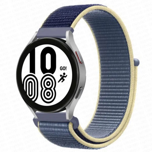 Nylon loopband för Samsung Galaxy Watch 6 4 classic/5 Pro/active 2/3/Gear S3 20mm/22mm Armband Huawei watch GT 2e 3 pro band Alaskan Blue 45 22mm