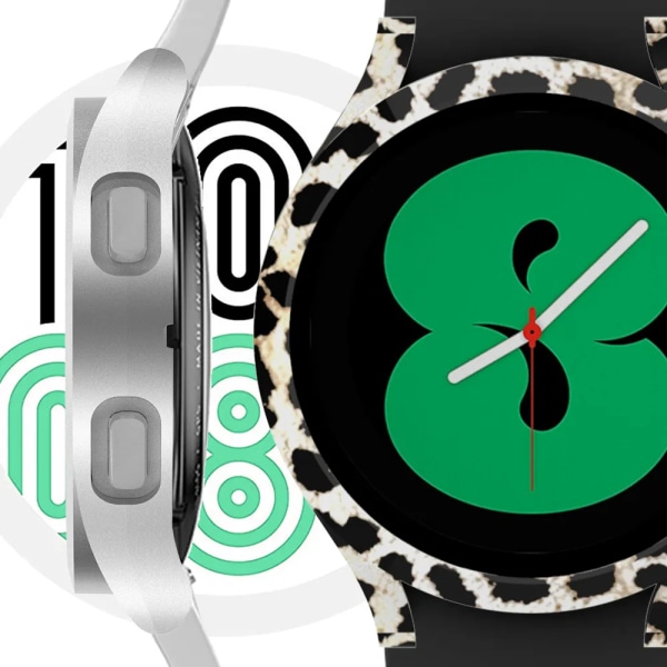 Watch för Samsung Galaxy Watch 4 40 mm 44 mm 42 mm 46 mm 45 mm , PC Matte Case All-Around skyddande stötfångare för Watch5/5Pro Green Galaxy Watch 4 40mm