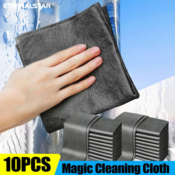 1/10 st Magic rengöringsdukar Återanvändbara mikrofiber tvätttrasor Microfiber glas ren handduk tvättbar luddfria rengöring trasor Thickened 30x40cm 5Pcs