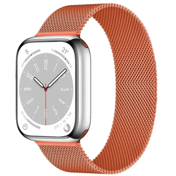 Magnetisk slingrem för Apple Watch Band 44mm 45mm 40mm 41mm 42mm 38mm armband correa iWatch series se 9 7 3 5 6 8 Ultra 2 49mm Orange 42mm 44mm 45mm 49mm