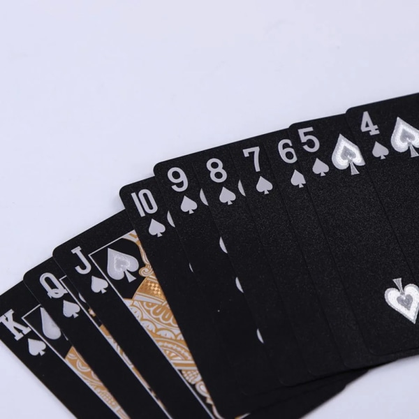 Tarot Lyx 100% Plast Casino Spelkort Färgtryck Svart Pokerkort Brädspel A