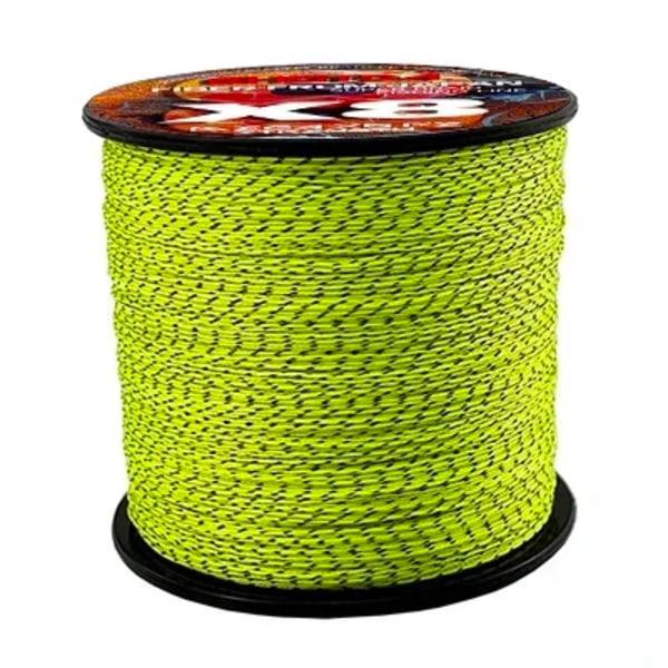 Super 8 Strands Vinter Isfiske Linje 500m PE Flätad Saltvatten Havsfiske 8.2-35.8KG Stark Resistent Väver 0.14mm-0.50mm Speckle Yellow 0.50MM-78LB-35.8KG