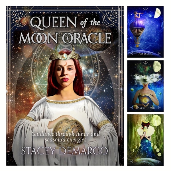 Queen Of The Moon Oracle Cards, Divination Tarot Deck, Fortune Taling Game, Family Casual Entertainment Party Bordsspel