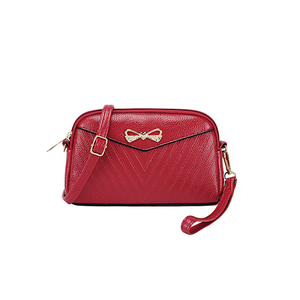 2021 Ny Mini Satchel Koreansk Stil Populär Rutnät Röd Dam Axelväska Enkel Enkelt Axel Byte Mobiltelefon Väska Date Red