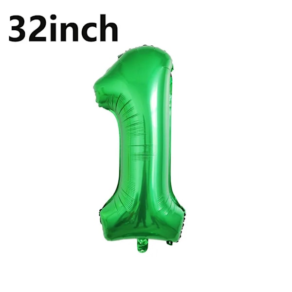 1 Set Helium Folie Ballonger Fotboll Ballonger Födelsedagsfest Dekorationer Kids Pojke 32Inch Gröna Nummer Ball Fotboll Sport Leveranser set-5 Other