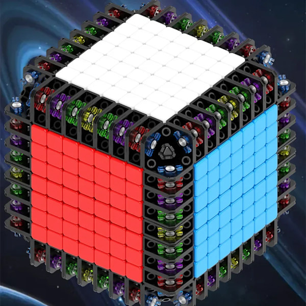 DianSheng Galaxy Magnetisk 9x9 Magic Cube Hastighedskube Stickerless Professionel 9x9 M Cubo Magico Legetøj Puslespil 6-12 år Legetøj Puslespil Black Core