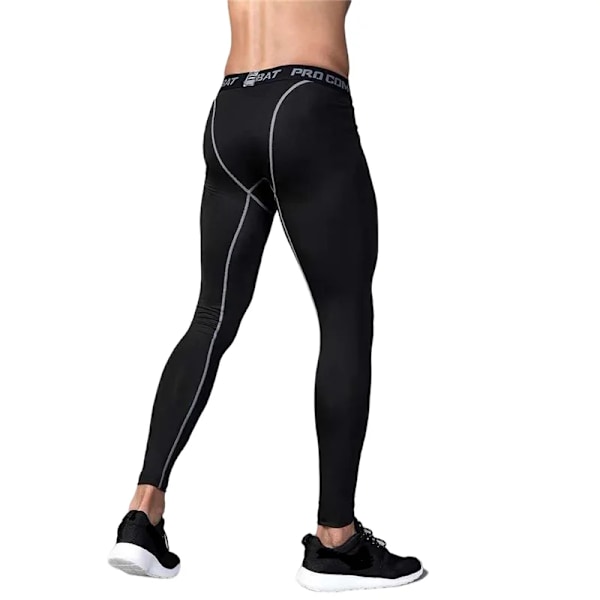 Mænds Undertrøjer Termisk Undertøj Tyndt Fleece Elastisk Kompression Fitness Til Vinter Sportstøj black pant XXL(75-85kg)