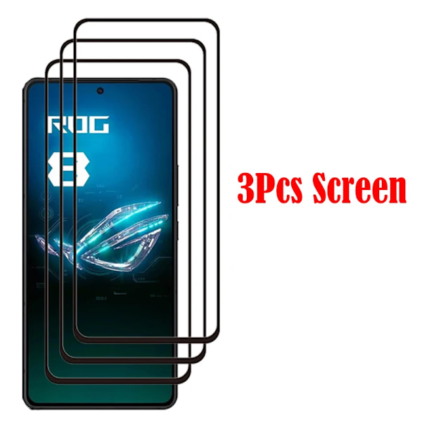 Fuld dækning hærdet glas til Asus Rog Phone 8 Pro skærmbeskytter til Asus Rog Phone 8 kamera film 3Glass 3Camera For Rog 8