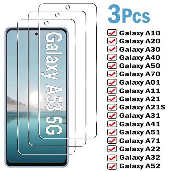 Härdat Glas För Samsung Galaxy A50 A30 A20e A10s A40 A70 Skärmskydd För Samsung A21 A 31 A51 A71 A41 A22 A32 A52 Glas For A10E or A20E Glass