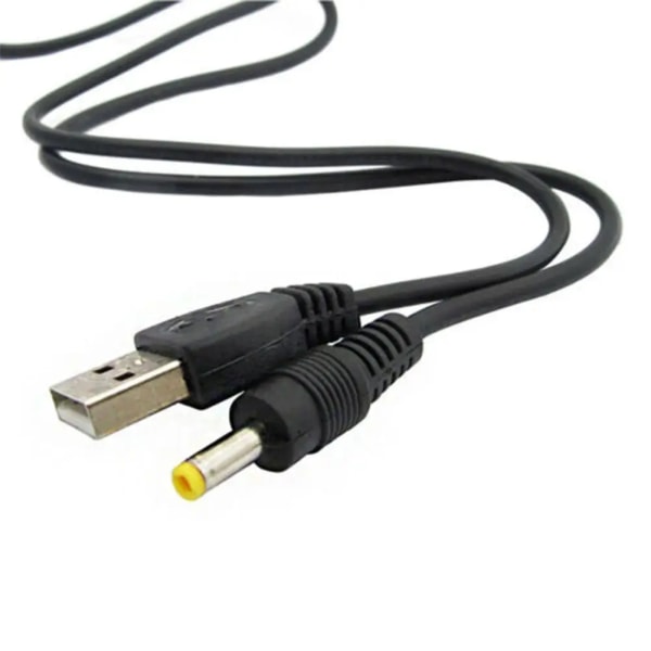 1st 80cm 5V USB Till DC Power Laddningskabel Laddningssladd 4,0x1,7mm Plugg 5V 1A Power för PSP 1000/2000/3000 Black
