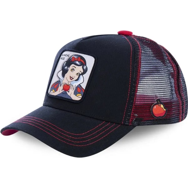 Hög kvalitet Disney Styles Anime Tecknad Snapback Bomulls Baseball Cap Män Kvinnor Hip Hop Pappa Mesh Hat Trucker Hat Dropshipping SNOW WHITE