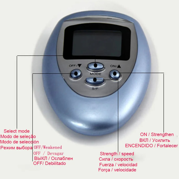 Elektrisk Nerve- og Muskelstimulator, Elektrisk Puls Massager, TENS EMS Maskine, Elektrostimulator, Lavfrekvent Fysioterapi Enhed R-140