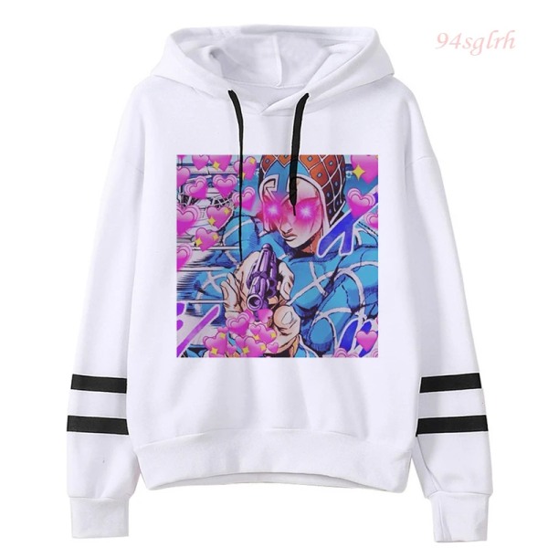 JOJO Bizarre Adventure Japansk Anime Hoodie Unisex Jojo Kawaii Manga Graphic Oversized Sweatshirt Harajuku Fashion Streetwear 101 L