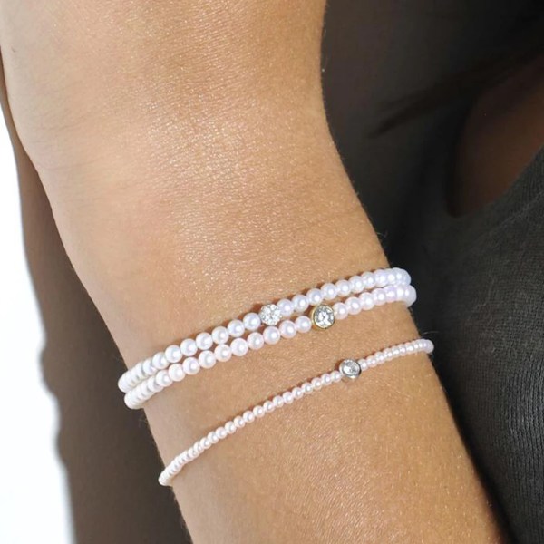 925 Sterling Silver Minimalism Pearl Zircon Armband för Kvinnor Mångsidig Singel Diamant Armband Fint Smycke Festgåva 7