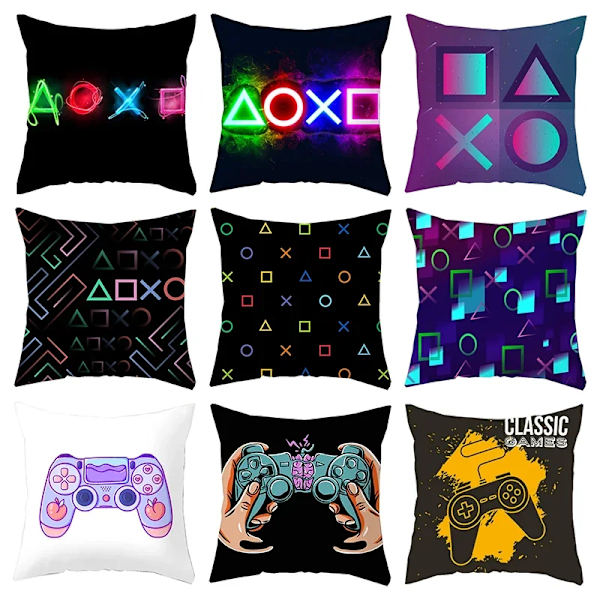 Hem Inredning Tv Spel Fan Style Square Pillowcase Kudde Omslag Anime Ny Design Gamer Grip Tryckt 45X45 Gåva 187 50x50cm