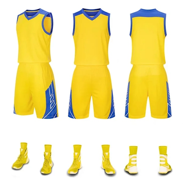 Basket Uniform Suit Voksne Børn Små Studerende Hold Konkurrence Træning Sport Bold Tøj Trykt Kvinders Basket Jerseys PURPLE L