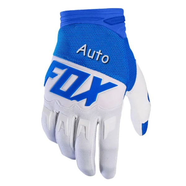 AutoFox Motocross Racing Handskar Herr Rider Offroad MX MTB Mountain Bike Guantes Downhill Full Finger Motorcykel Luvas Handskar Blue---White XL