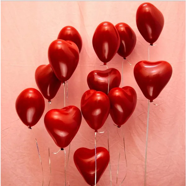 10/20/30 stk 10 tommer hvidt rødt hjerteformet latex ballon fødselsdagsfest dekoration kærlighed ballon valentins baby shower glo boo ruby red 10pcs