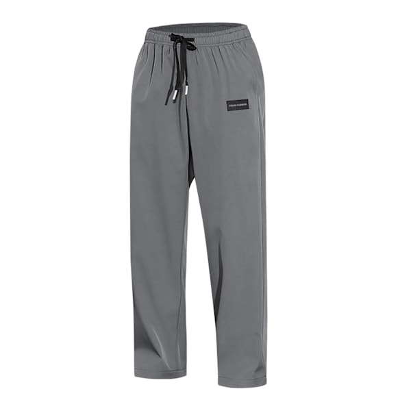 Mænd Bukser Casual Løs Sweatpants Sportswear Gym Baggy Straight Leg Joggers Træningsbukser Mode Snørebånd Bukser S Pantalones Black XXXXL