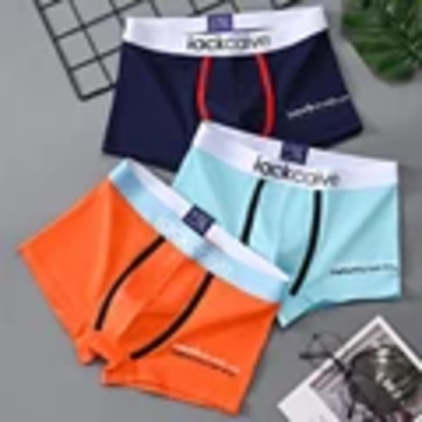 Mäns Underkläder Boxers Bomull Underkläder Hane Sexiga Trosor Andas Bekväm Man Boxer Shorts Tryckt U Cone Vex Underkläder 8058-12 M(40-50kg)