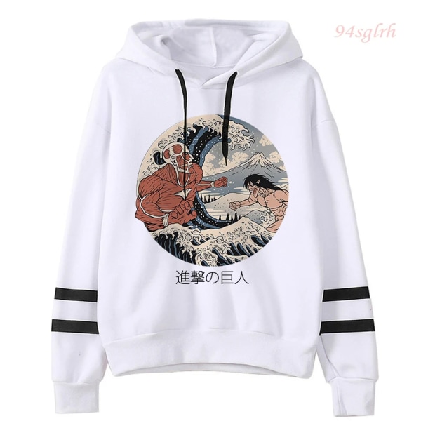 Unisex Attack on Titan Hoodies Herr Harajuku Shingeki No Kyojin Kläder Anime Manga Sweatshirt Hip Hop Lös Casual Streetwear 9010 Asian M