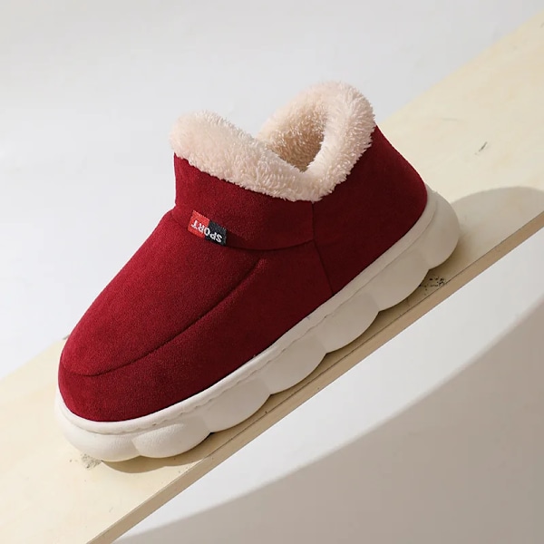 Kidmi Ny Vinter Päls Kvinnor Skor Varma Män Skor Utomhus Plush Skor Inomhushus Skor Antiskided Plattform Skor Hem Skor Brown A 38-39(fit37-38)