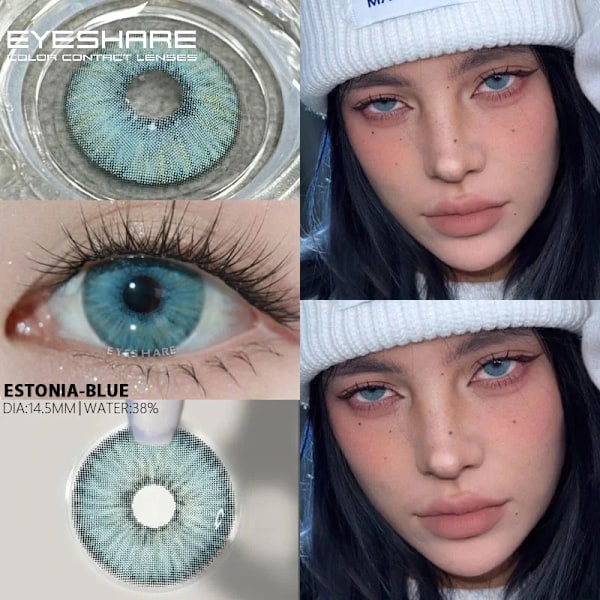 Eyeshare Färgade Kontaktlinser För Ögon Grå Elever Lens Mode Blue Eye Kontakter Gröna Linser Bruna Linser Y Tidigt 2St/Par HOLLAND-GREEN 0