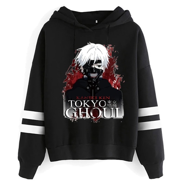 Unisex Tokyo Ghoul Kaneki Ken Eyes Hoodie Japansk Anime Pullover Herr Kawaii Manga Sweatshirt Harajuku Hip Hop Streetwear Man 16011 XXL