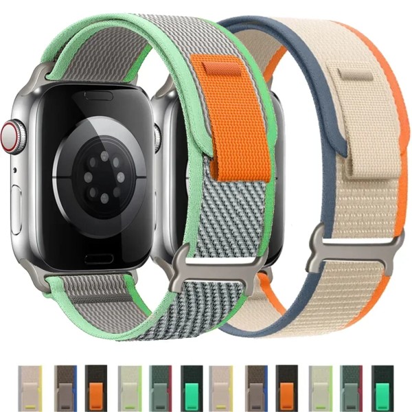 Loop Armband Rem för Apple Watch Ultra 2 band 49mm 44mm 45mm 40mm 41mm 42mm 44 mm armband correa iwatch series 9 8 7 3 2 se GrO 42mm 44mm 45mm 49mm