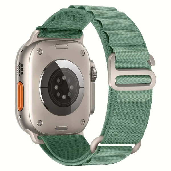 Nylon för Apple watch Ultra band 49mm 44mm 45mm 40mm 41mm 44 mm Nylon correa iwatch series 8 9 7 SE 6 5 3 2 band Green 42mm 44mm 45mm 49mm