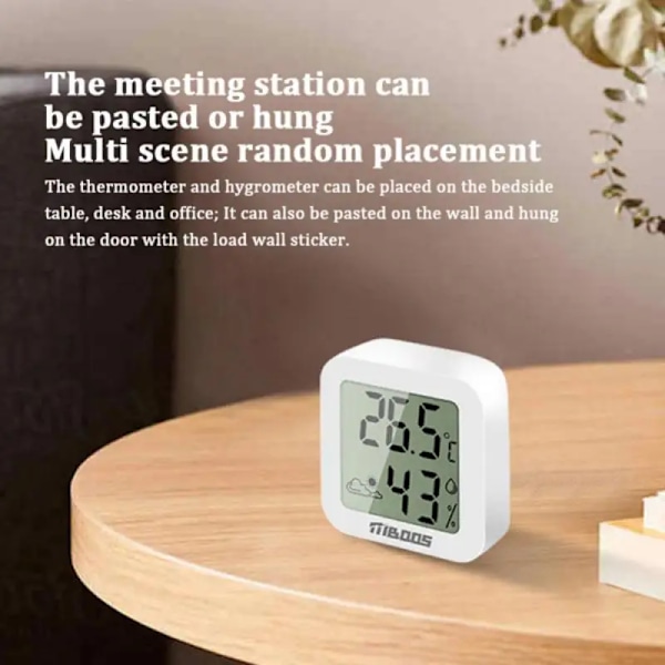 Mini LCD Digital Termometer Hygrometer Indendørs Rumtemperatur Fugtighedsmåler Sensor Måler Vejrstation Til Hjemmet A 10PCS