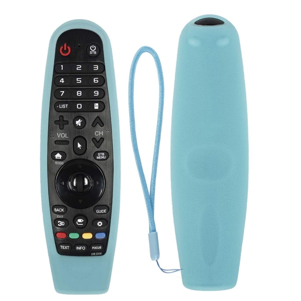 Stötsäkert cover för LG Smart TV-fjärrkontroll - kompatibel med LG Magic Remote AN-MR19BA/AN-MR18BA/AN-MR650/AN-MR600 fluorescent blue